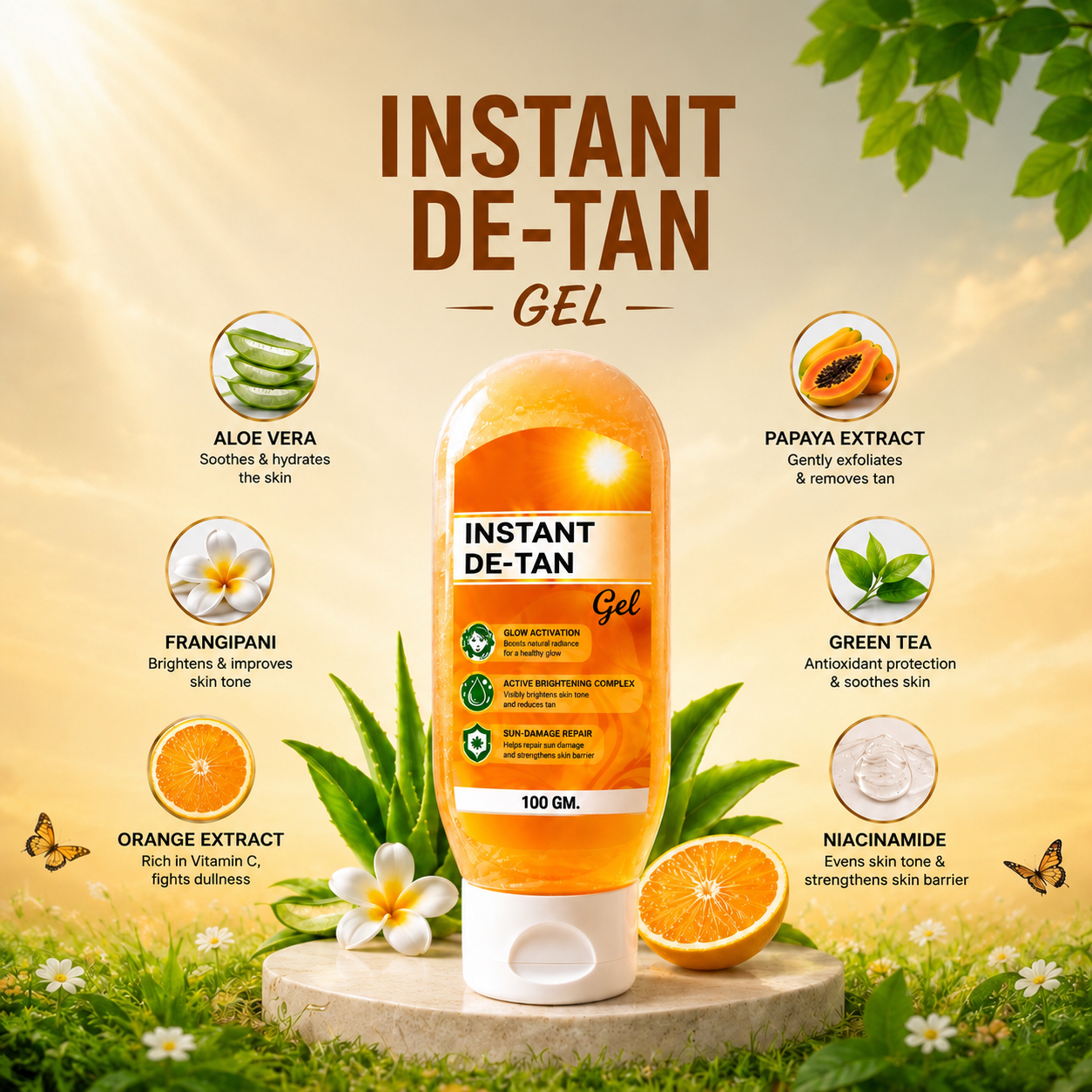 Instant De-tan Gel